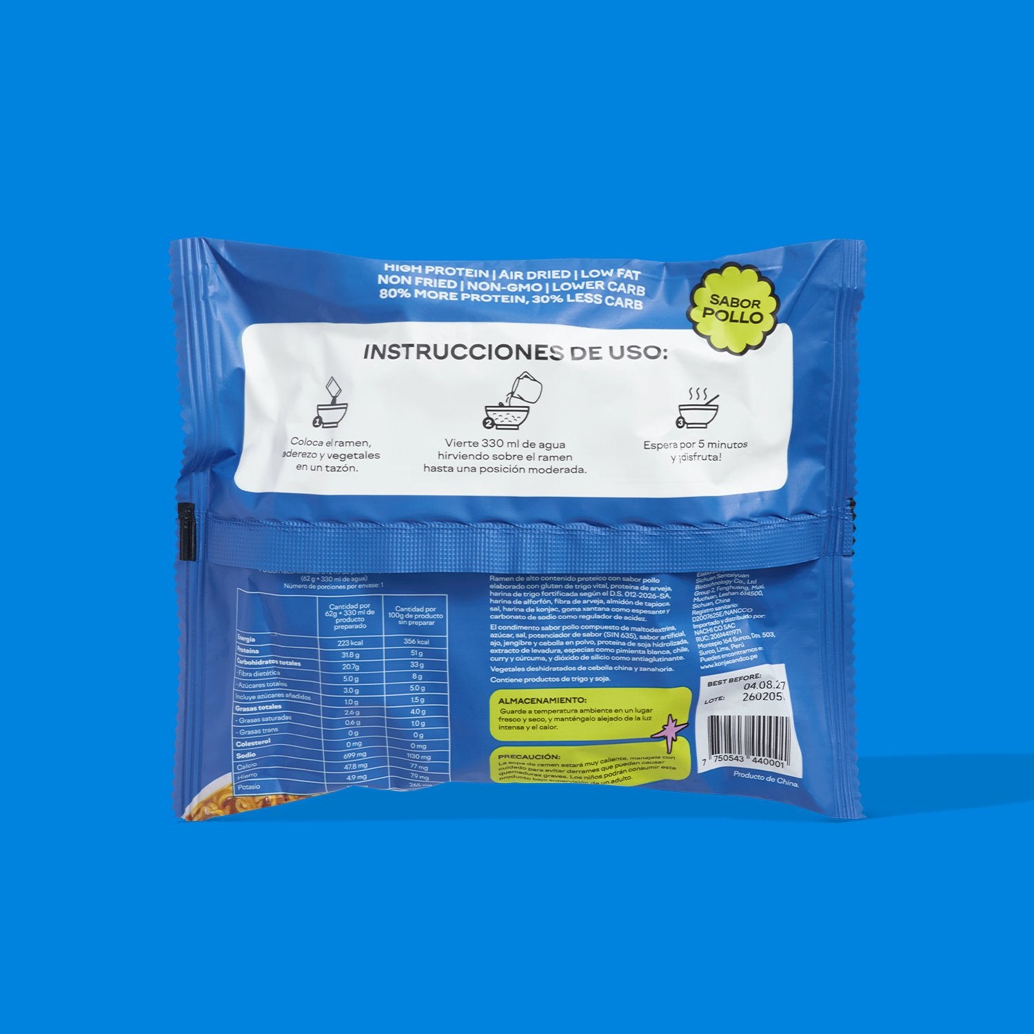 Ramen de Konjac | 6-Pack Bags | Sabor Pollo