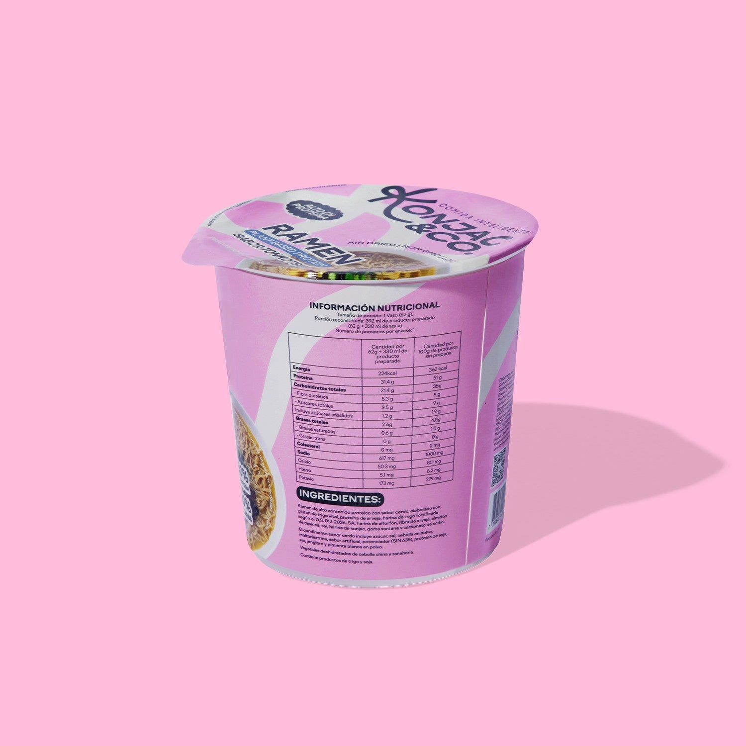 Ramen de Konjac | 6-Pack Cups | Sabor Tonkotsu Cerdo
