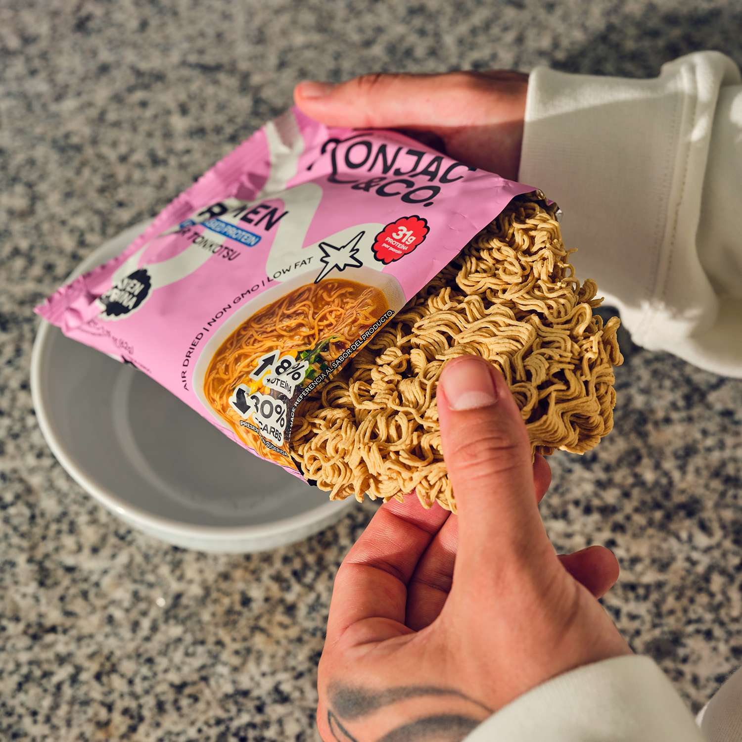 Ramen de Konjac | 6-Pack Bags | Sabor Tonkotsu Cerdo