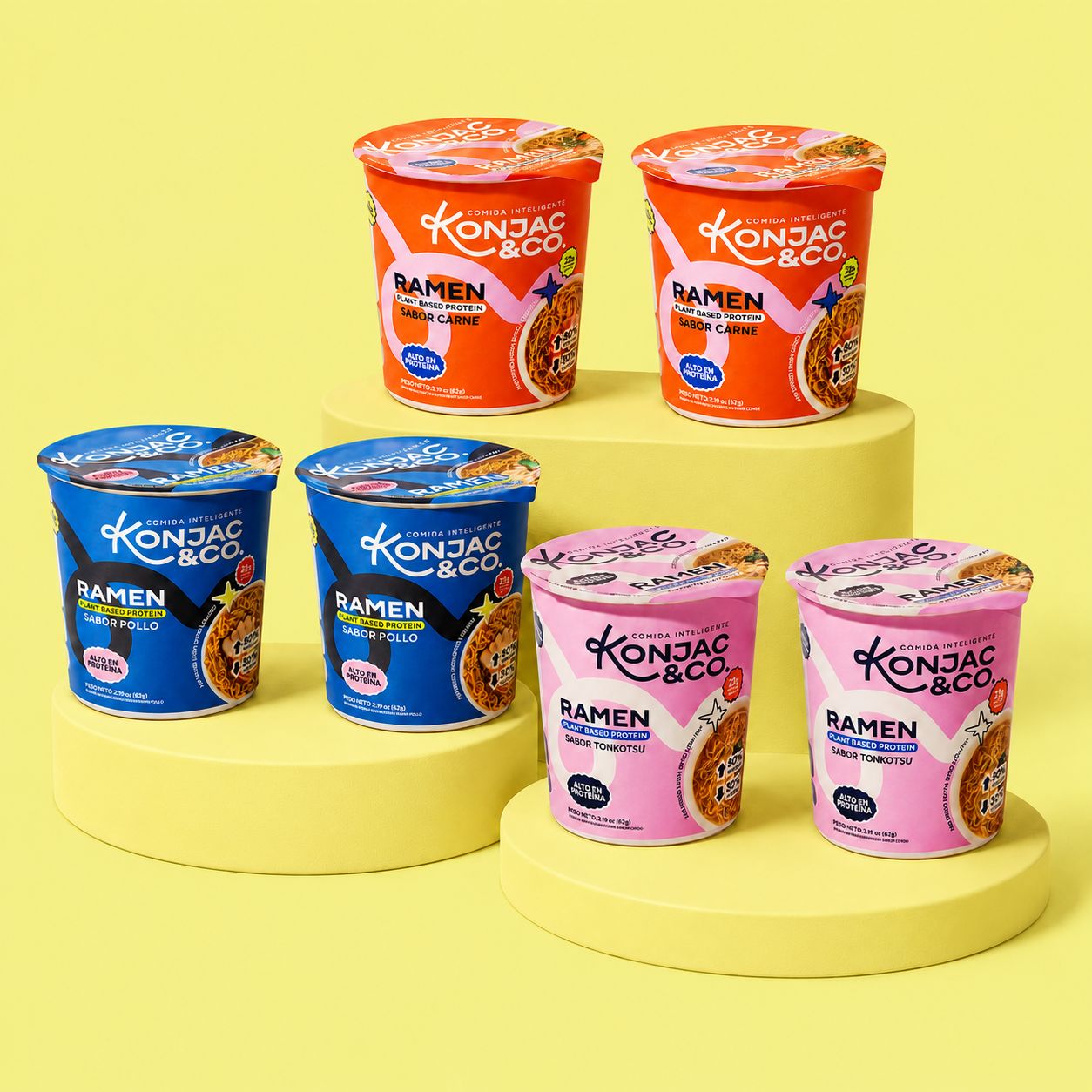 Ramen de Konjac | Starter Pack x6 Cups | Mix de Sabores